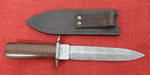 Craig Steketee Custom Stek Knife 12 1/2" Dagger Handmade Damascus Exotic Wood Handle RARE