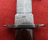 Craig Steketee Custom Stek Knife 12 1/2" Dagger Handmade Damascus Exotic Wood Handle RARE