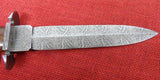 Craig Steketee Custom Stek Knife 12 1/2" Dagger Handmade Damascus Exotic Wood Handle RARE