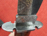 Craig Steketee Custom Stek Knife 12 1/2" Dagger Handmade Damascus Exotic Wood Handle RARE