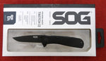 SOG Knife TWI12 Twitch Black Aluminum S.A.T. Assisted Flipper AUS-8 Lockback