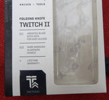 SOG Knife TWI12 Twitch Black Aluminum S.A.T. Assisted Flipper AUS-8 Lockback