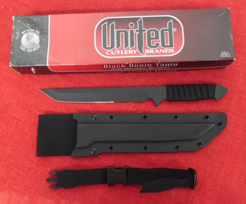 United Cutlery UC1232 Black Ronin Tanto Knife Short Sword 20 Years Old NEW in Box 14"