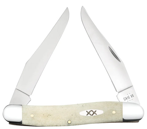 Case 13317 Muskrat SS Knife Natural Smooth Bone USA Stainless Steel