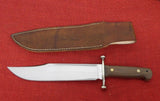 Steve Voorhis Custom Knife Massive Bowie 10 1/2" Blade w/ Blood Groove Wood Hdl Lot#VS-12