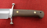 Steve Voorhis Custom Knife Massive Bowie 10 1/2" Blade w/ Blood Groove Wood Hdl Lot#VS-12