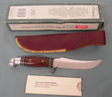 Western Knife W39 Fixed Blade "M" 1989 UNUSED in BOX w/ UNUSUAL Sheath USA