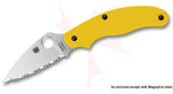 Spyderco C94SYL UK Pen Knife Magnacut Serrated Slipjoint Yellow FRN