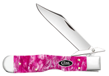 Case 16166 Cheetah Cub Knife Pink Crackle Kirinite USA 1011 1/2L SS