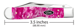 Case 16166 Cheetah Cub Knife Pink Crackle Kirinite USA 1011 1/2L SS
