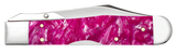 Case 16166 Cheetah Cub Knife Pink Crackle Kirinite USA 1011 1/2L SS