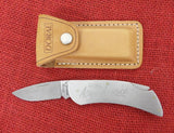 Zippo Knife by Case Doral Across American Etch 3 1/4" Lockback with Leather Sheath USA