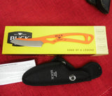 Buck 0135ORS1 135 Paklite Caper Discontinued Fixed Blade Knife USA Orange  Cerakote Lot#BU-85