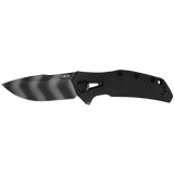 Zero Tolerance Knife by Kershaw ZT 0308BLKTS Flipper Tigerstripe 20CV Black G10/ Titanium Framelock