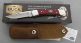 Buck 0110CWSNK 110 Folding Hunter Knife Chairman Series Chuck Buck Signature Cherrywood Dymondwood USA Discontinued