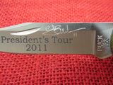 Buck 0110BKSSH 110 Folding Hunter Knife 2011 President's Tour CJ Hand Signed #74 of ONLY 100 Made Lot#110-10