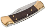 Buck 0112BRS 112 Ranger Knife Ebony Wood 420HC Lockback USA Black Leather Sheath 112BRS
