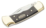 Buck 0112BRS3FG 112 Ranger Finger Grooved 50th Anniversary Knife Ebony Wood 420HC USA