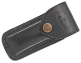 Buck 0112BRSFG 112 Ranger Finger Grooved Knife Ebony Wood 420HC Lockback USA Black Leather 112BRSFG