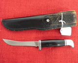 Buck 0118 118 Personal Hunting Knife 2 Line Stamp 1967-1972 with Leather Foldover Sheath USA Made 118-21