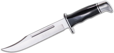 Buck 0120BKS 120 General Fixed Blade Hunting Knife Black Leather Sheath USA 120BKS