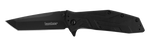 Kershaw 1990 Brawler Assisted Opening Flipper Knife Black Tanto GFN Handle Liner Lock