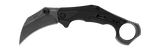 Kershaw 2064 Outlier Assisted Opening Flipper Knife Blackwashed Karambit  GFN Handle w/ Ring