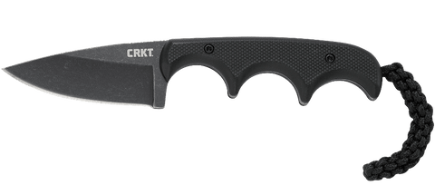 Columbia River CRKT 2384K Minimalist Alan Folts Neck Knife Fixed Blade Black Drop Point