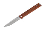 Buck 0256BRS 256 Decatur Ball Bearing Flipper Knife Wood Handle Linerlock  256BRS