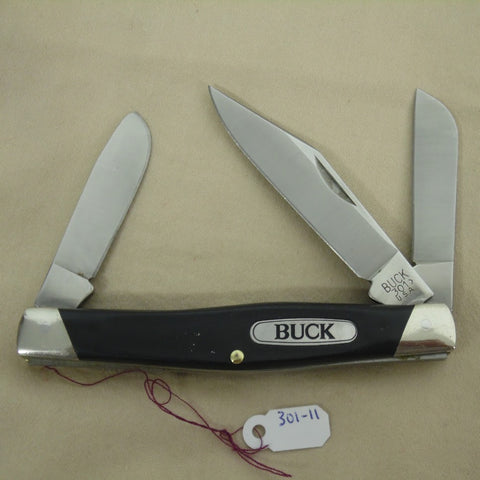 Buck 0301 301 Stockman Knife Large BUCK Shield 425M Improved Steel USA Made 1987 Lightly Used Lot#301-11