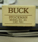 Buck 0301 301 Stockman Knife Large BUCK Shield 425M Improved Steel USA Made 1986 Lot#301-27
