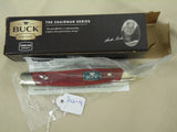Buck 0302CWS 302 Solitaire Chairman Series Knife Chuck Signature Handle USA 2014 Cherry Dymondwood Lot#302-4