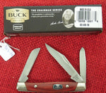 Buck 0303CWS 303 Cadet Chairman Series Knife Chuck Signature USA 2015 Cherrywood Dymondwood Lot# 303-34