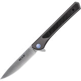 Buck 0264GYS 264 Cavalier Ball Bearing Flipper Knife Framelock Aluminum w/ Carbon Fiber Insert