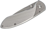 Buck 0327SSS 327 Nobleman Pocket Knife 3 3/4" Framelock Brushed Stainless Handle 327SSS