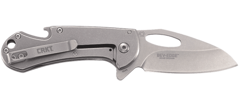 Columbia River CRKT 4630 Bev-Edge Silver IKBS Flipper Knife Bottle Opener Frame Lock EDC  Eric Ochs