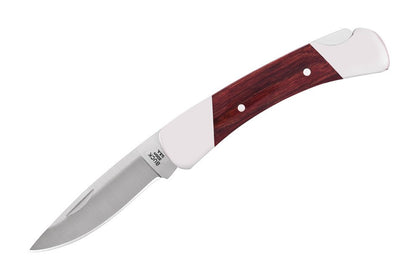 Buck 0500RWS 500 Duke Folding Sheath Pocket Knife DymaLux Red Wood 420HC Lockback 500RWS