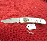 Buck 0525 525-N6 U.S. Army Overlay Gent USA Made Pocket Knife 1990 Lock Back Lot #525-11