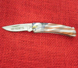 Buck 0525 525-LSP 525AM American Flag Eagle Overylay Gent Lock Back Knife USA Last Production Year El Cajon  2004
