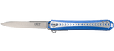 Columbia River CRKT 6710 Stickler Jeff Park Assisted Flipper Knife Blue Aluminum