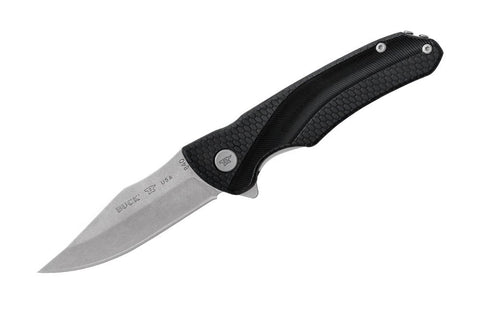 Buck 0840BKS1 840 Sprint Select Flipper Knife Liner Lock Pocket Clip Black GRN 420HC USA 840BKS1