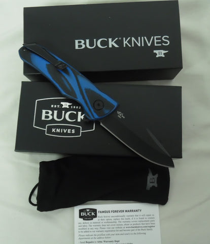 Buck 0842BLS 842 Sprint Ops Flipper Knife S30V Drop Point Black/Blue G10 Handles USA Lot#BU-287