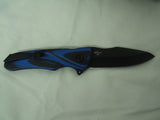 Buck 0842BLS 842 Sprint Ops Flipper Knife S30V Drop Point Black/Blue G10 Handles USA