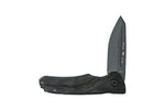 Buck 0843BKS 843 Sprint Ops Ball Bearing Flipper Canvas Micarta Black Reverse Tanto S30V USA