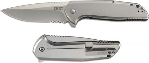 Columbia River CRKT 3710 Liong Mah G.S.D.  Get SH** Done Flipper Knife Drop Point Combo Edge Stainless Handle