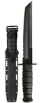 Ka-Bar Knife 1245 Tanto Serrated Fixed Blade Knife Kraton G 1095 Blade Hard Sheath USA