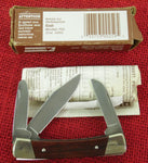 Buck 0703 703 Colt Wood Handle Pocket Knife 3 Blade 420HC USA Made 1991