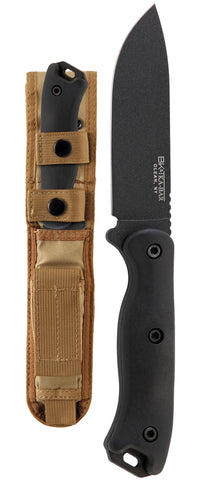 Becker Knife by Ka-Bar BK16 Short Drop Point Black Fixed Blade Hunter Extra Set Brown Handles Cordura Sheath USA