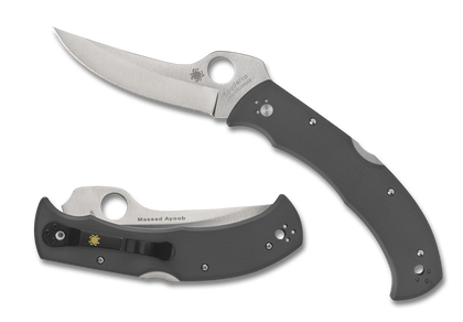 Spyderco C60GPGY Ayoob 2022 Sprint Run Knife Plain Edge CPM Cru-Wear Gray G10 Handle Back Lock Japan Made