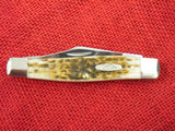 Case 00204 Large Stockman Amber Bone Pocket Knife USA Made 2022 Marked CV (NOT CS) 6375 CV
